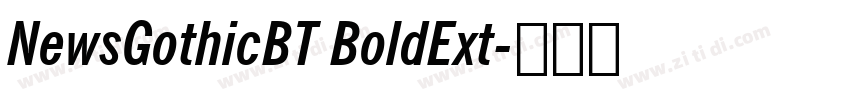NewsGothicBT BoldExt字体转换